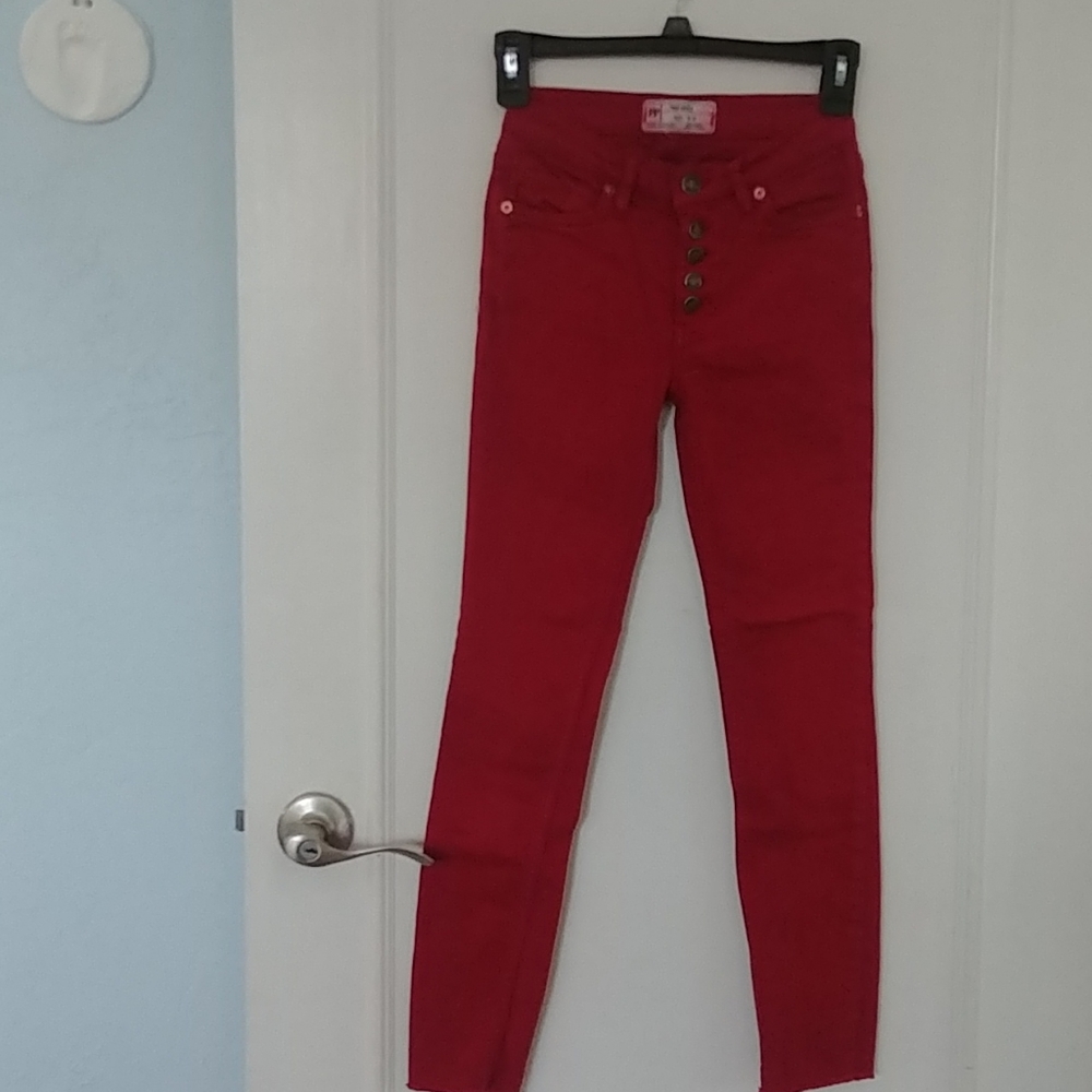 Free people red jeans
